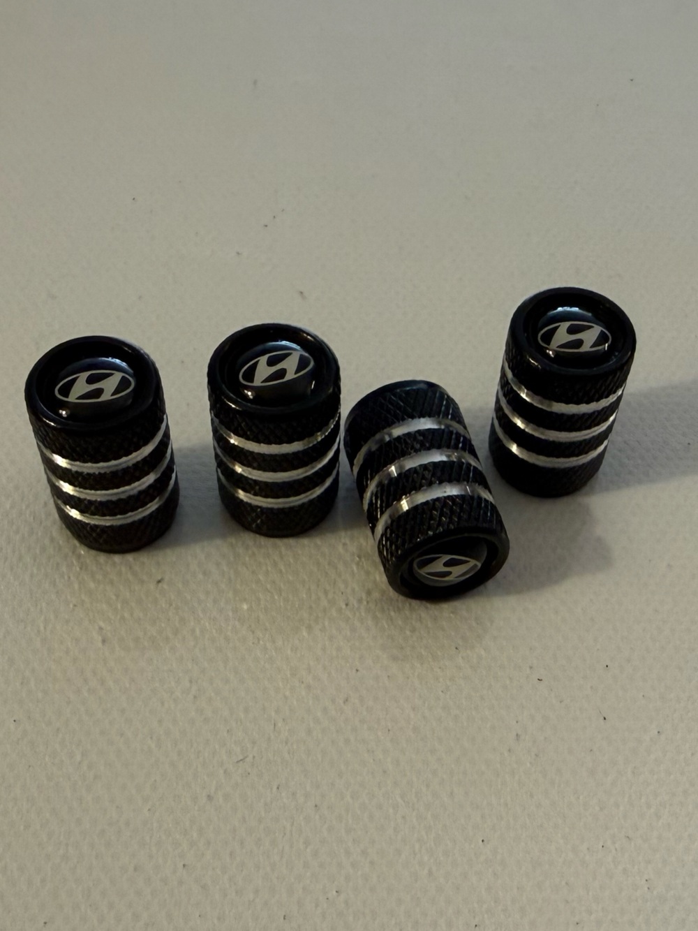 Hyundai Valve Stem Caps in Black Set of 4 NWT